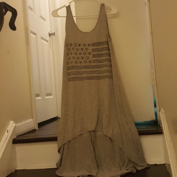 American Flag Printed Back Ribbon Detail Dress - Picture 5 of 5